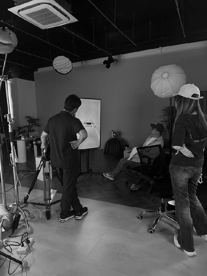 Behind the scenes of the Polaroid shoot